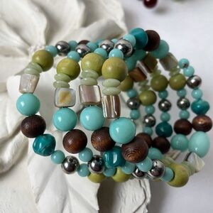 Bohemian Style Shell Coil Bracelet